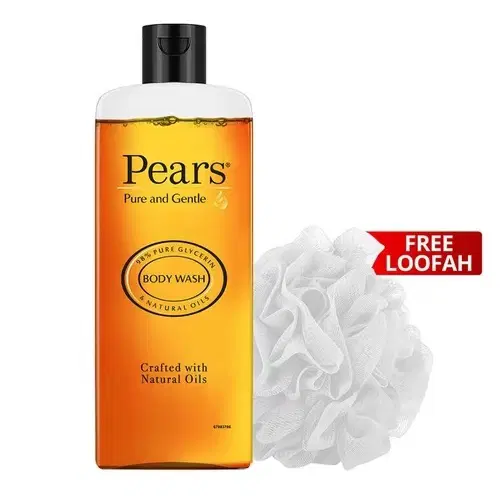 Pears Pure & Gentle Pure Body Wash (Free Lofah)