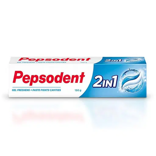 Pepsodent 2in1 Gel Freshens + Paste Fights Cavities Toothpaste 150gm