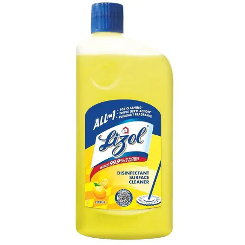 Lizol Disinfectant Surface & Floor Cleaner Liquid, Citrus - 500 ml | Suitable for All Floor Cleaner Mops | Kills 99.9% Germs| India's #1 Floor Cleaner