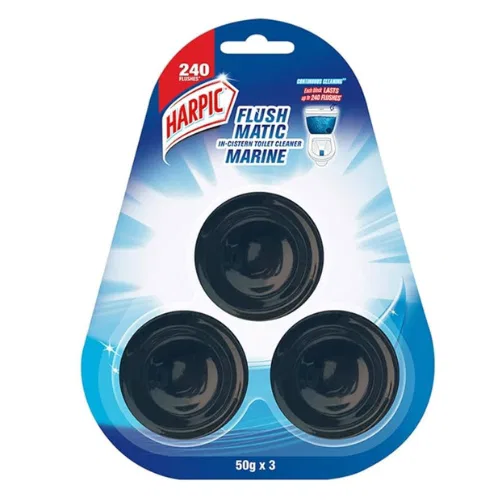 Harpic Flushmatic In-Cistern Toilet Cleaner Blocks, Aquamarine - 3U*50g-150g