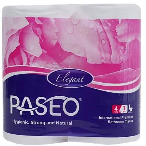 Paseo Toilet Rolls - 3 Ply, 4 pcs (300 Pulls) (IMPORTED)