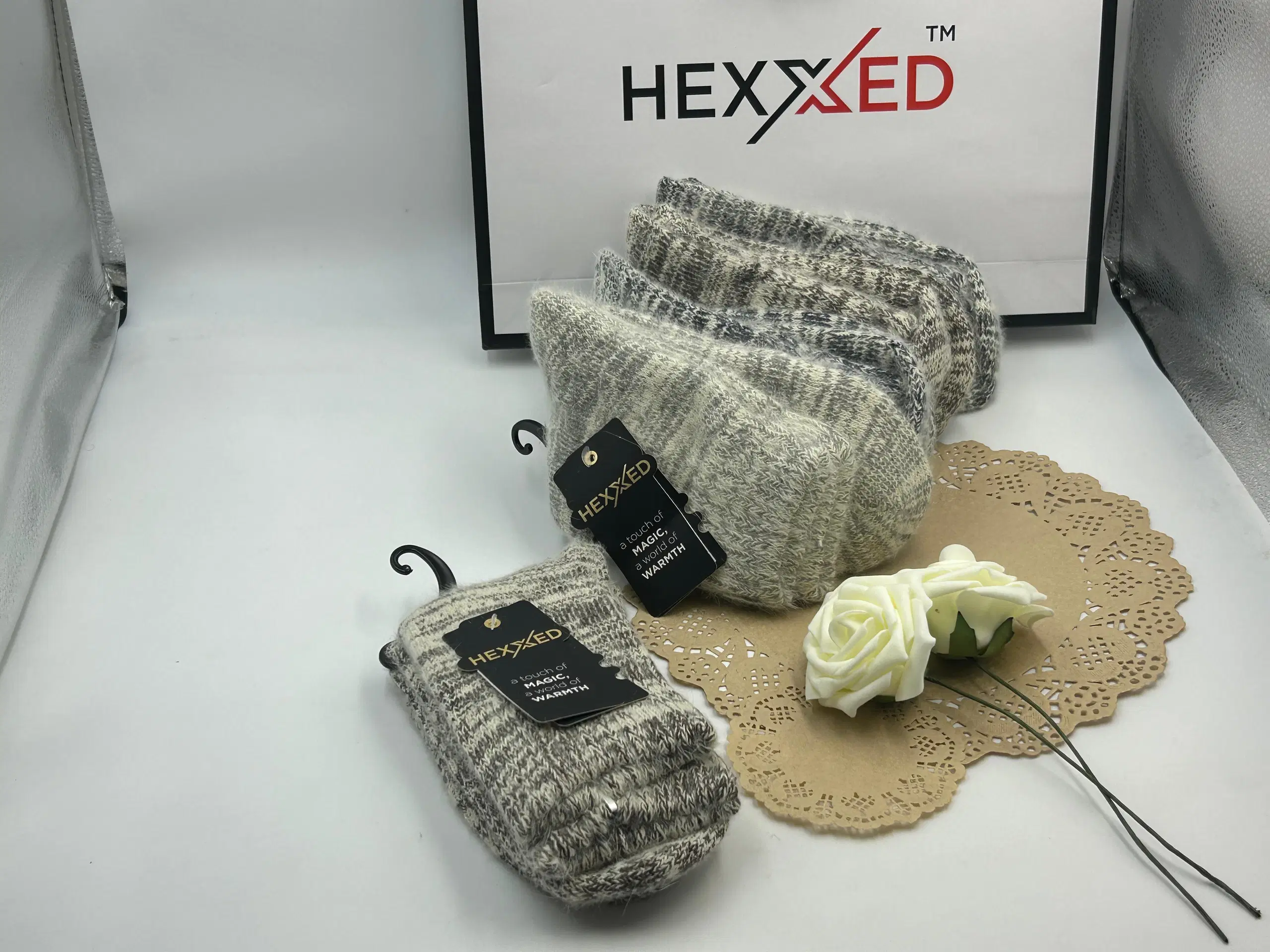 Hexxed Mink Wool, Winter Socks, E6-01