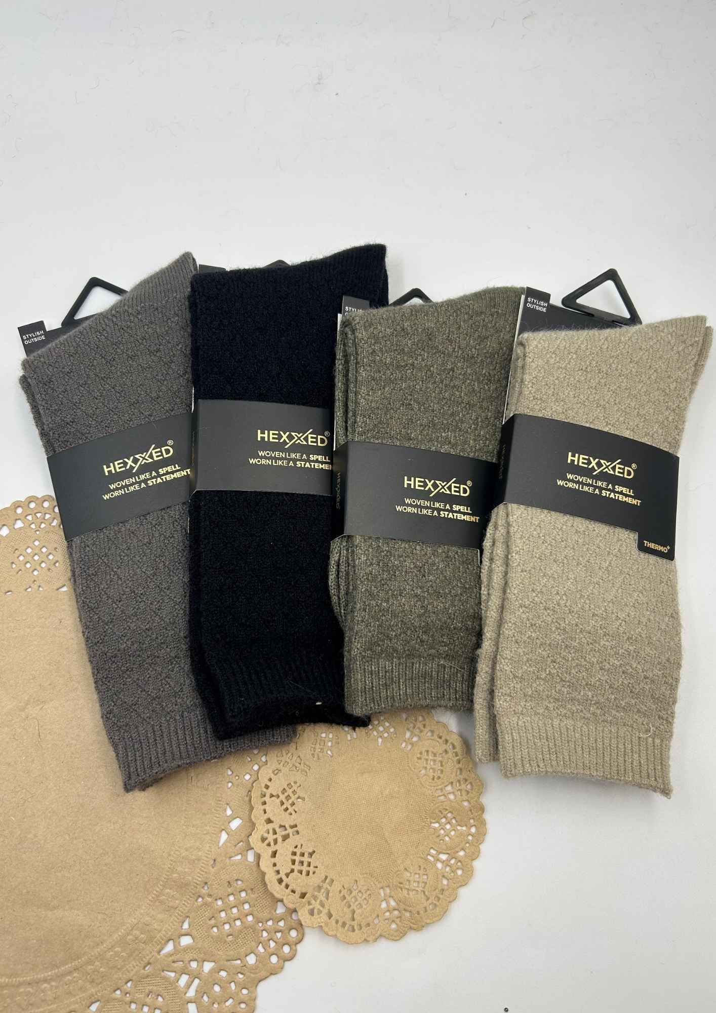 Hexxed Mink Wool, Winter Socks, E8-4