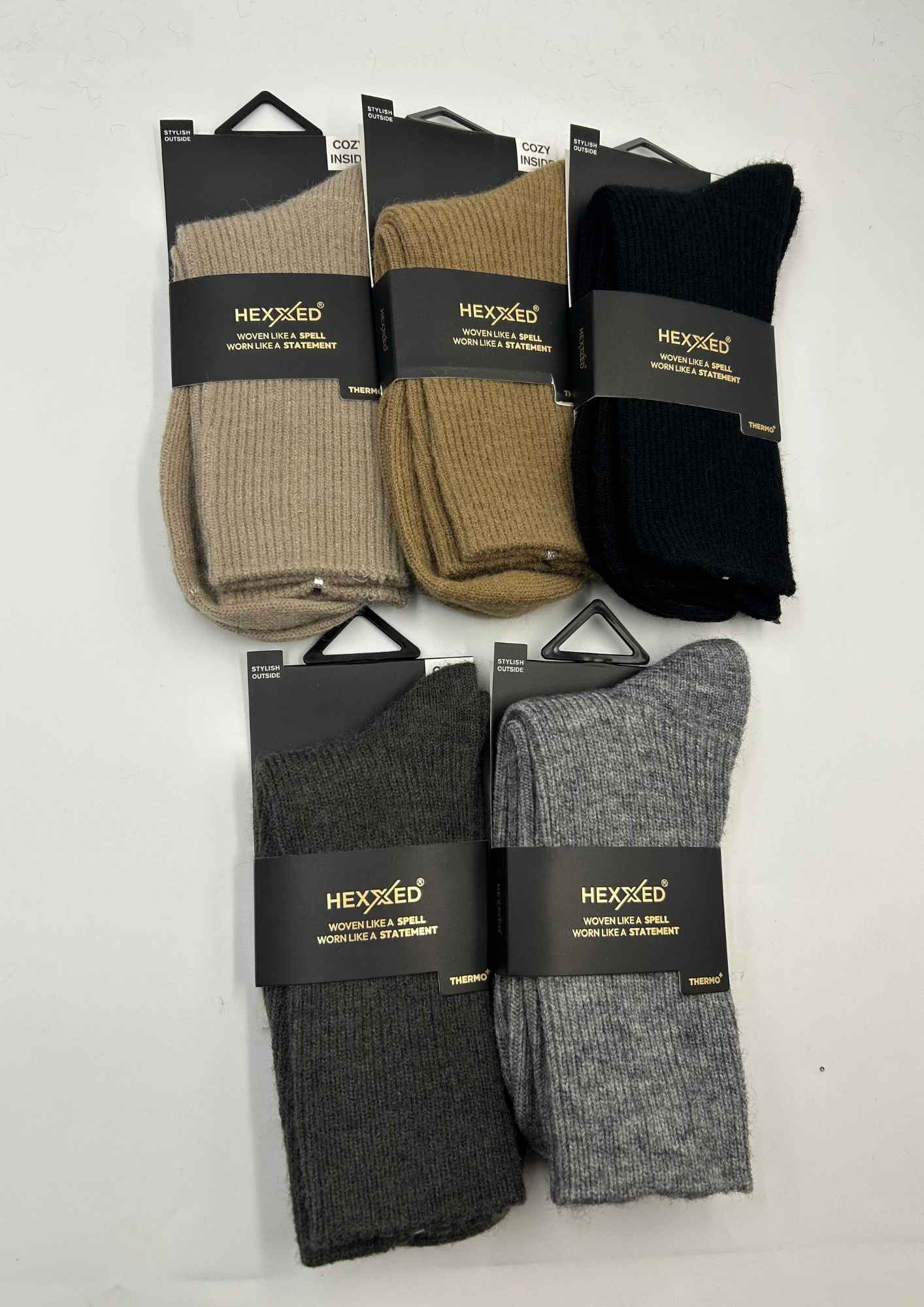 Hexxed Mink Wool, Winter Socks, E8-5