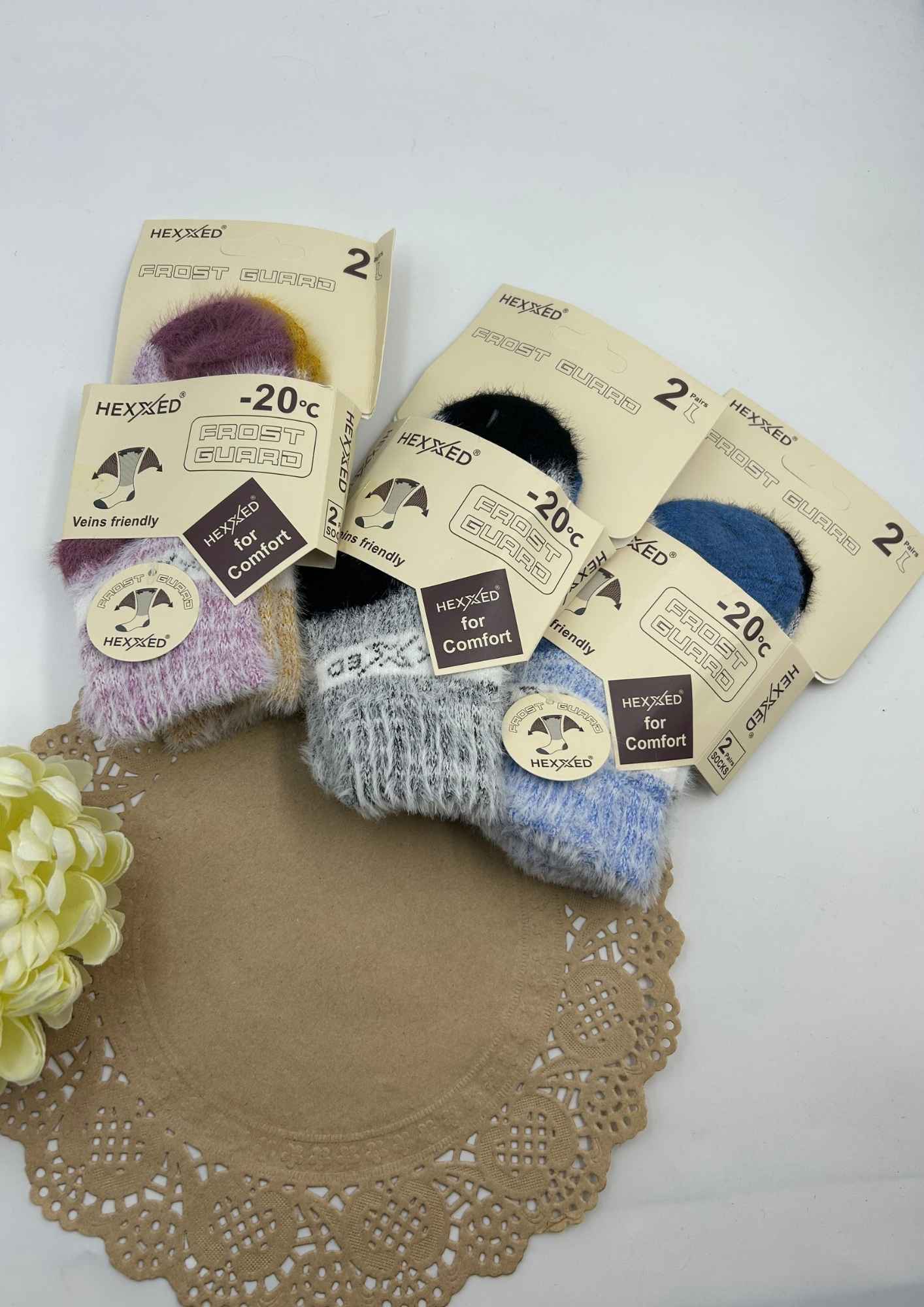 Hexxed Mink Wool, Winter Socks, E18-2