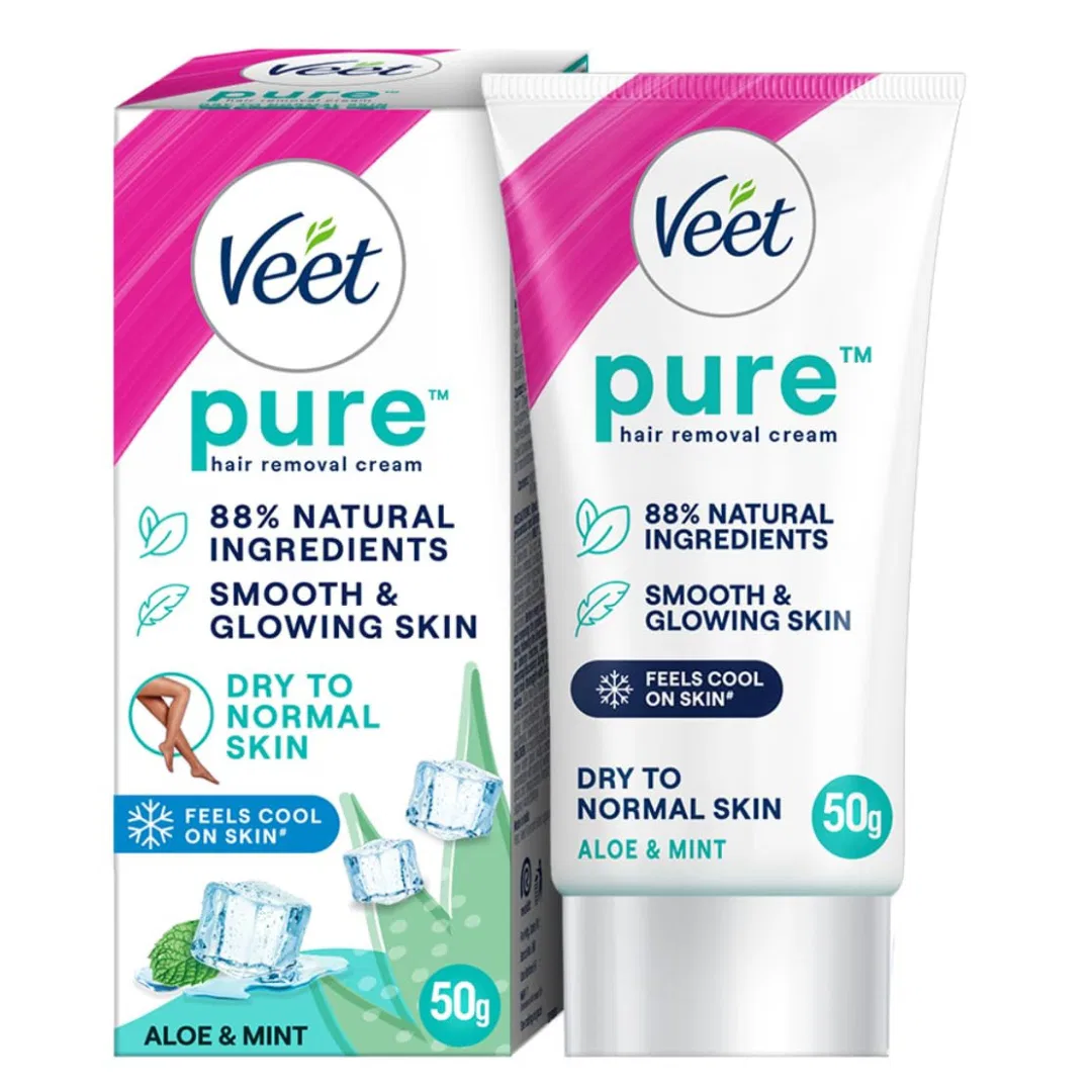 Veet Pure Hair Removal Cream for Women For Dry To Normal Skin - 50g