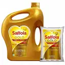 Saffola Gold Multisource Blended Refined Edible Oil 5 L (Can) + 1 L Free (Pouch) – image 1