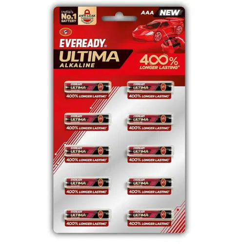 Eveready Ultima Alkaline AAA Battery, Pack Of 10