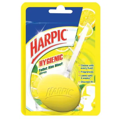 Harpic Hygienic Toilet Cleaner Rim Block, Citrus - 26 g | India's # 1 Toilet Cleaner