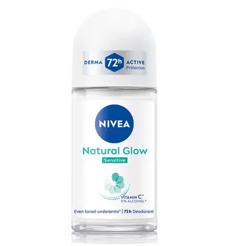 NIVEA Natural Glow Sensitive 72H Deodorant Roll (50ml)