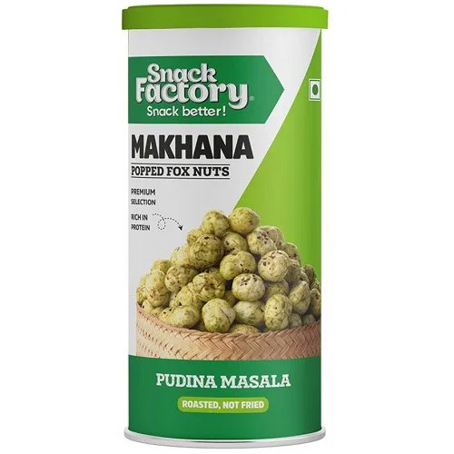 Snack Factory Makhana Popped Fox Nuts - 80gm Jar