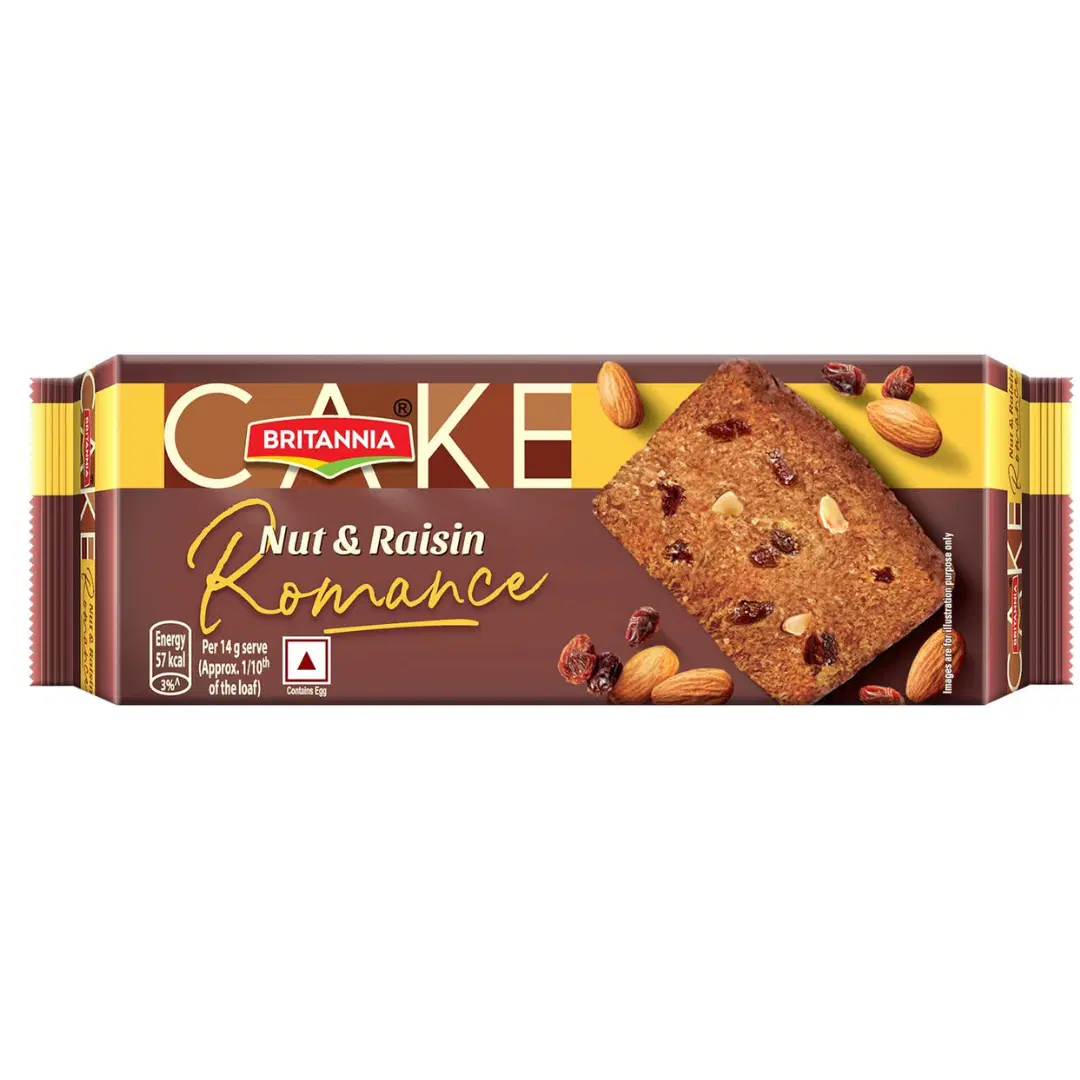 Britannia Romance Cake - Nuts & Raisin, 140 g