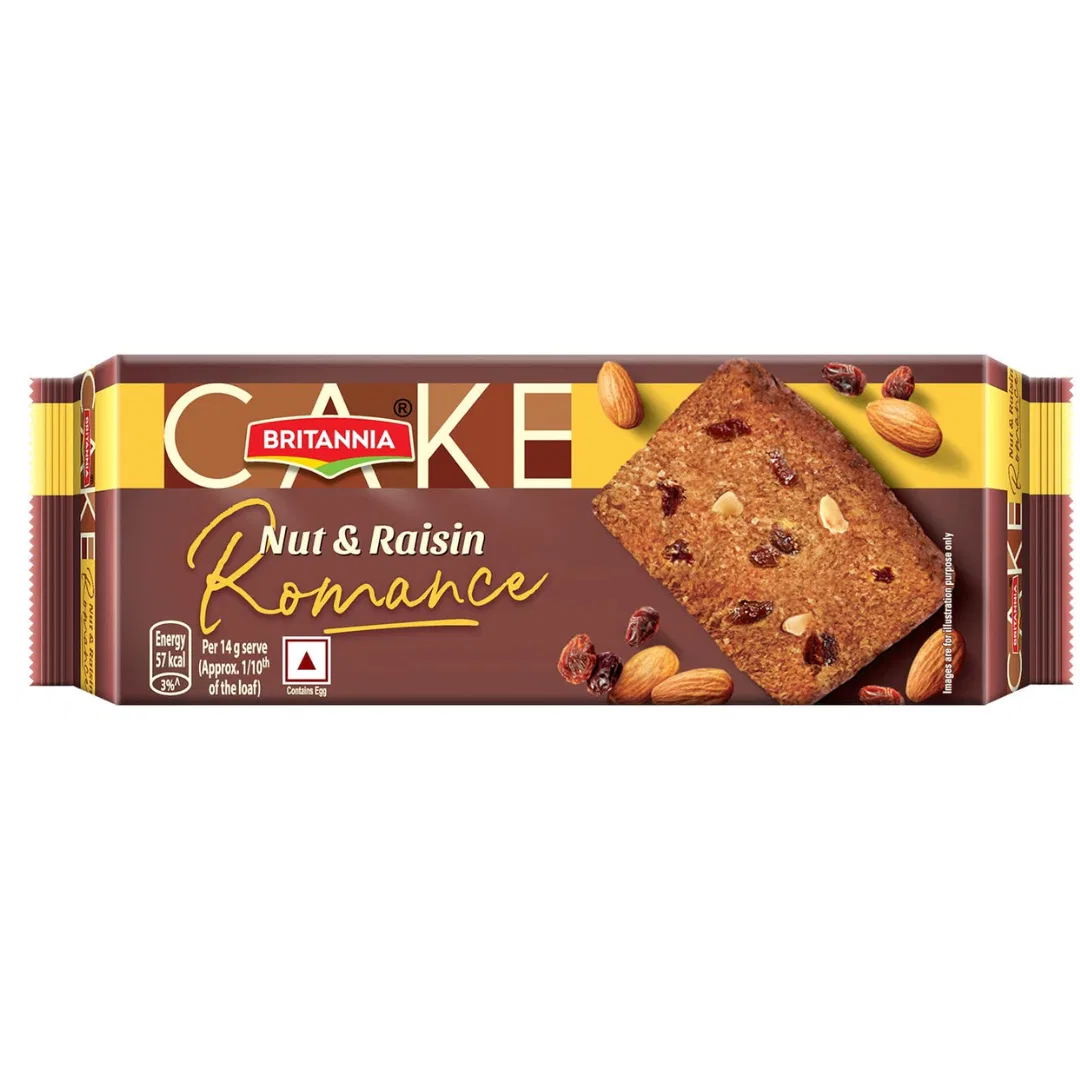 Britannia Romance Cake - Nuts & Raisin, 140 g