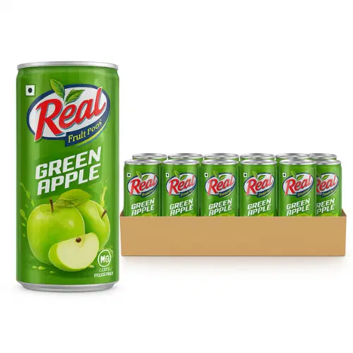 Real Fruit Power, Bites - Green Apple Crate, Tin (Pack Of 24) -180ml