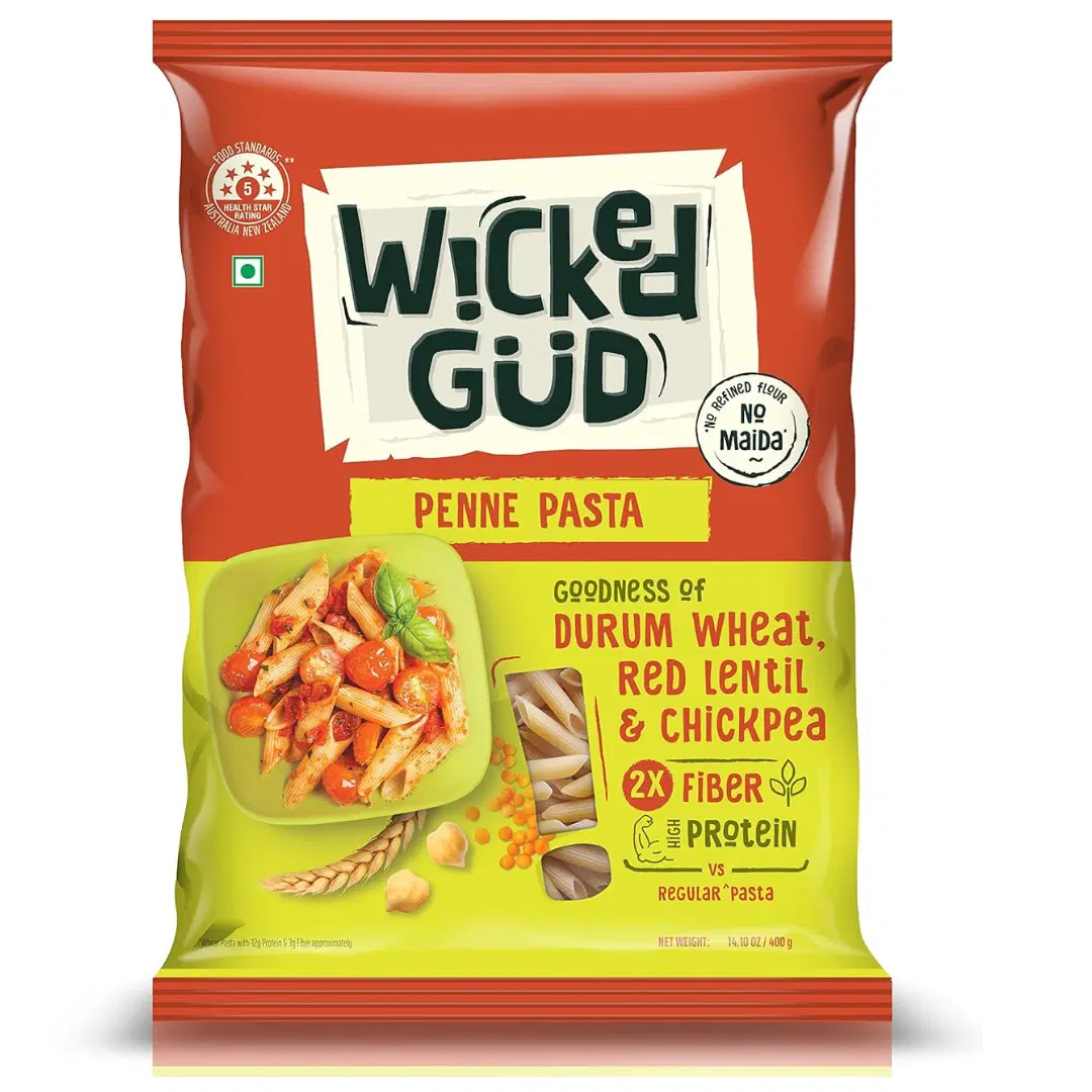 WickedGud 2X Fiber Penne Pasta -400gm