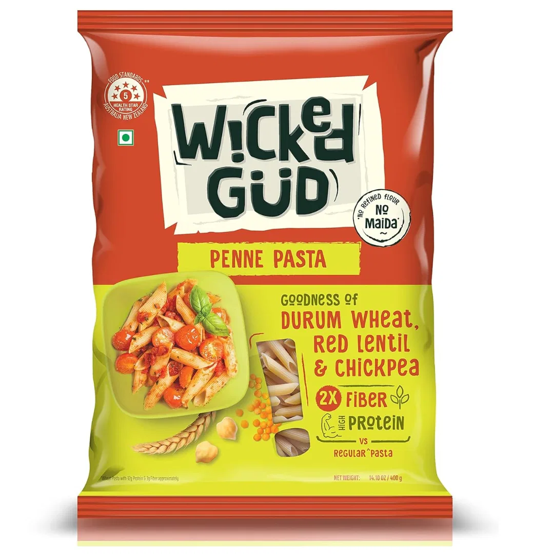WickedGud 2X Fiber Penne Pasta -400gm