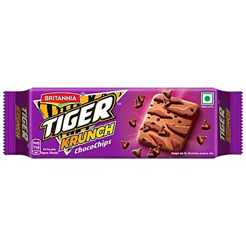 Britannia Tiger Krunch Chocochips Biscuits, 68 g