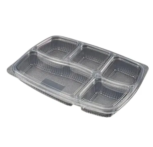 Paras Meal Tray, 5cp With Lid Transparent