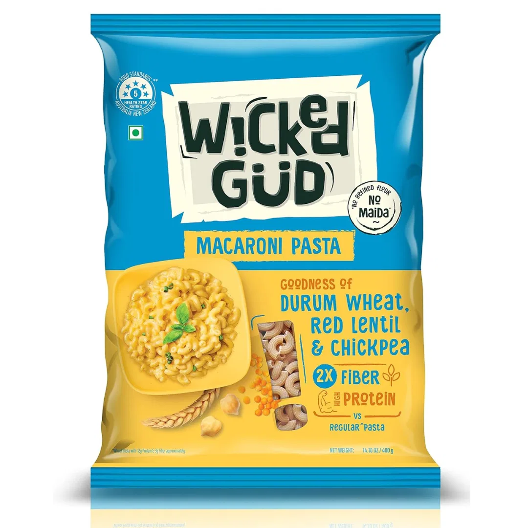 WickedGud 2X Fiber Macaroni Pasta -400gm