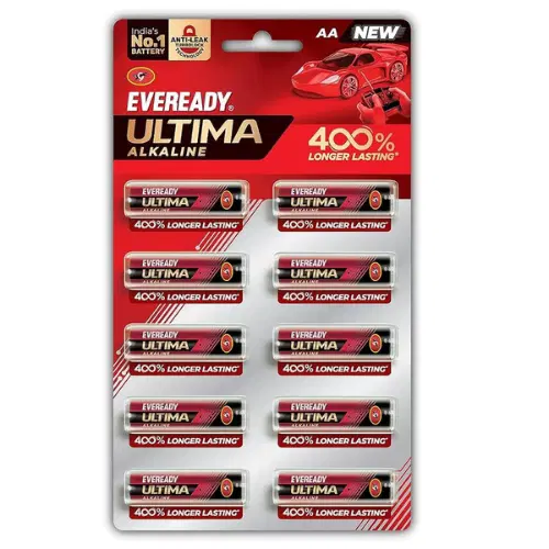 Eveready Ultima Alkaline AA Battery, Pack Of 10