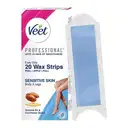 Veet Professional Waxing Strips Kit for Sensitive Skin, 8 Strips | Gel Wax Hair Removal for Women | Up to 28 Days of Smoothness | No Wax Heater or Wax Beans Required – image 1