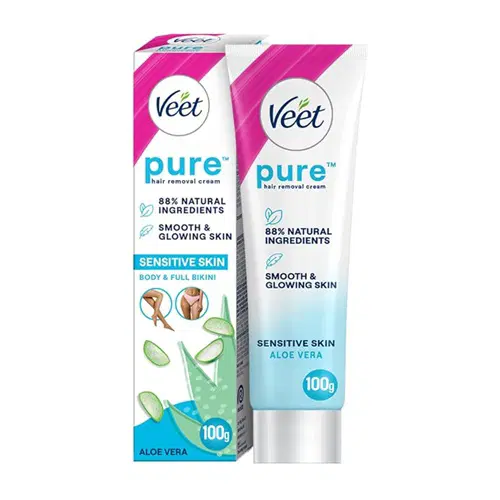 Veet Pure Hair Removal Cream Body And Full Bikini Aloe Vera Sensitive Skin 30g