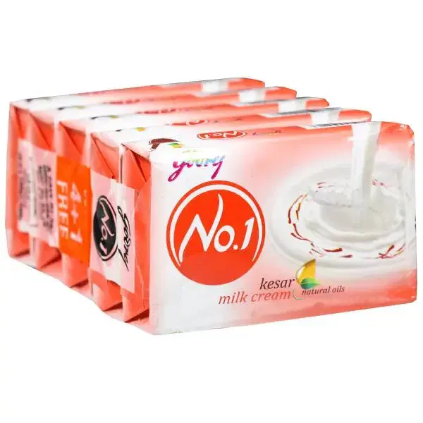 Godrej No.1 Kesar Milk Cream Pack of 4+1