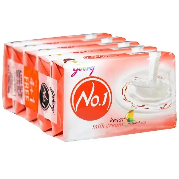 Godrej No.1 Kesar Milk Cream Pack of 4+1