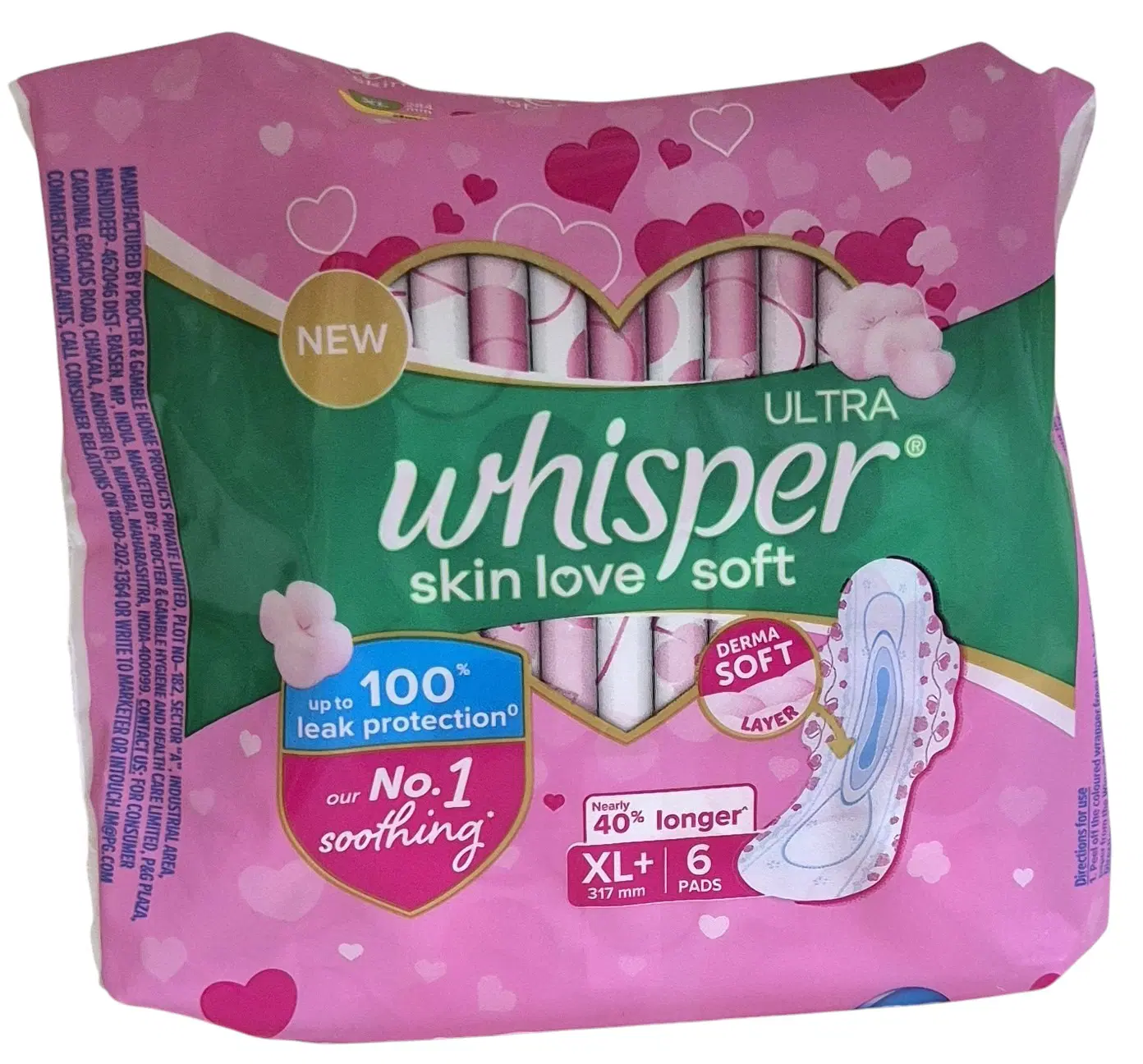 Whisper Ultra Skin Love Soft XL+6Pads