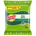 Scotch-Brite Silver Sparks Scrub Pad, 3 Pieces – image 1