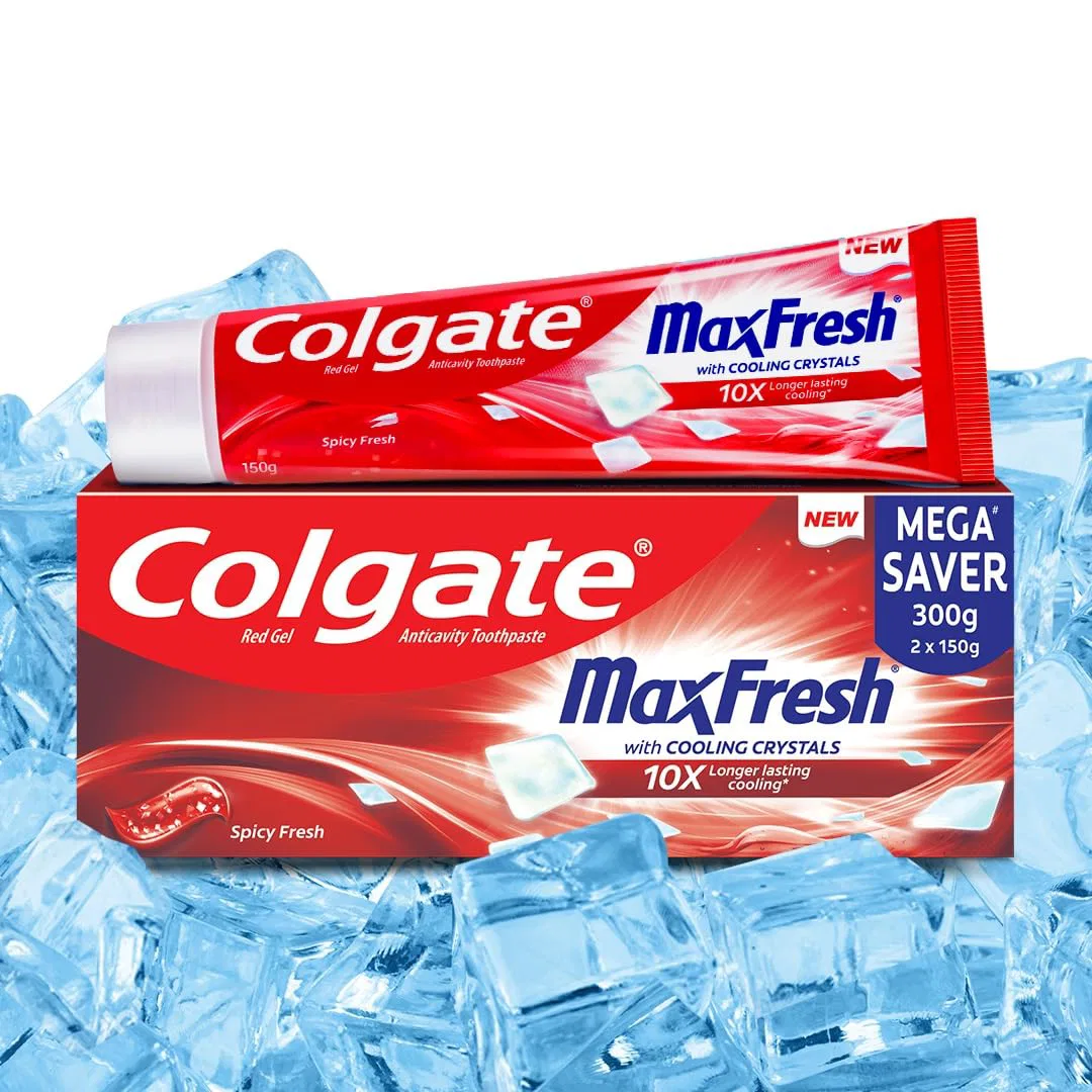 Colgate MaxFresh Anticavity Toothpaste Gel, Spicy Fresh