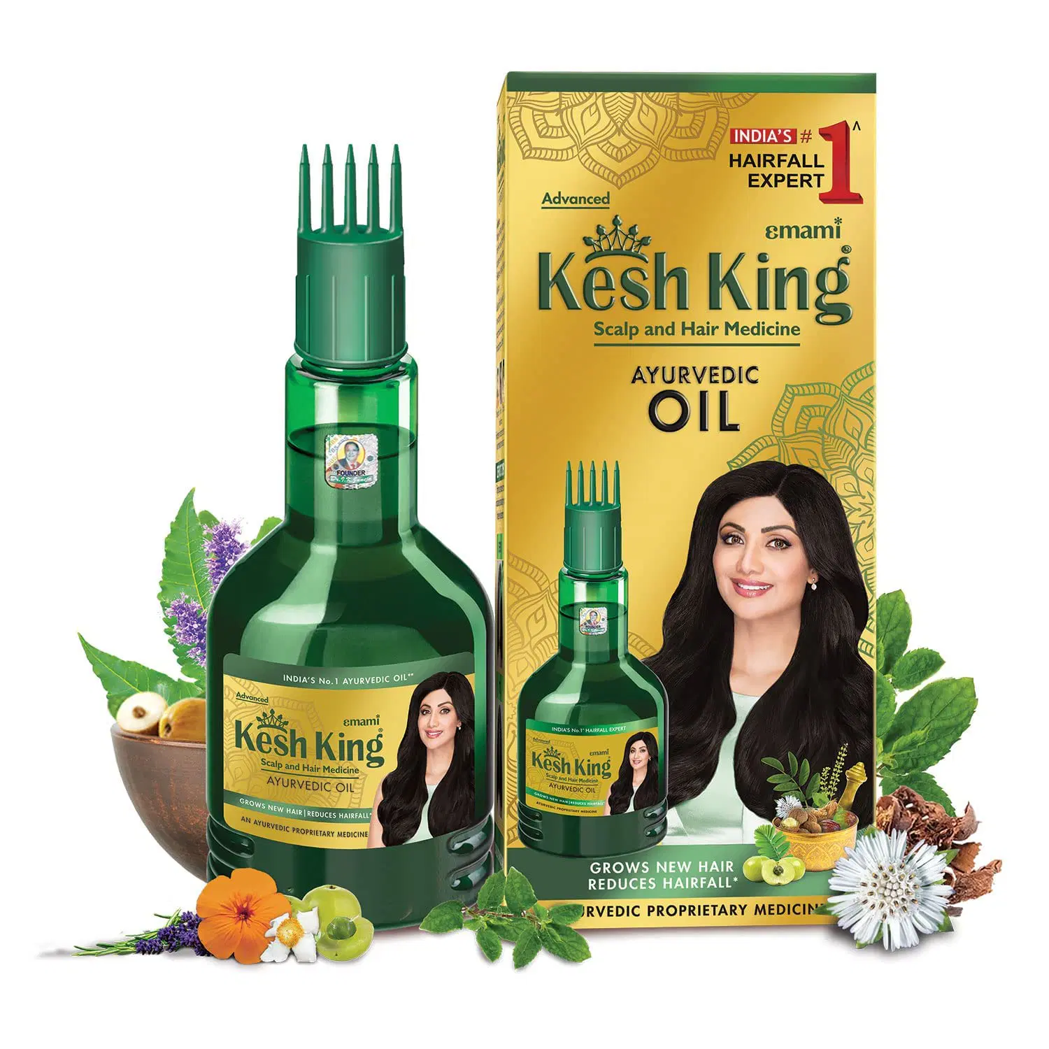 Kesh King Ayurvedic Scalp and Hair Oil, Free Boro Plus Body Lotion