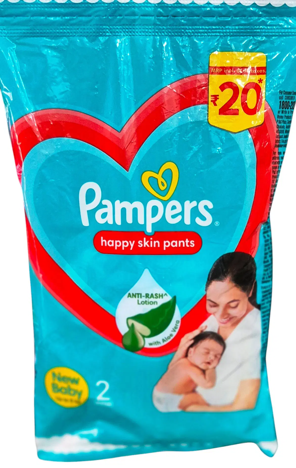 Pampers Happy Skin Diaper Pants Small 2's