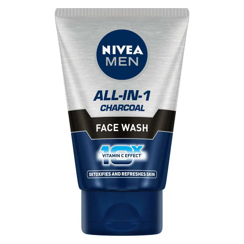 NIVEA Men Face Wash, All in 1 Charcoal