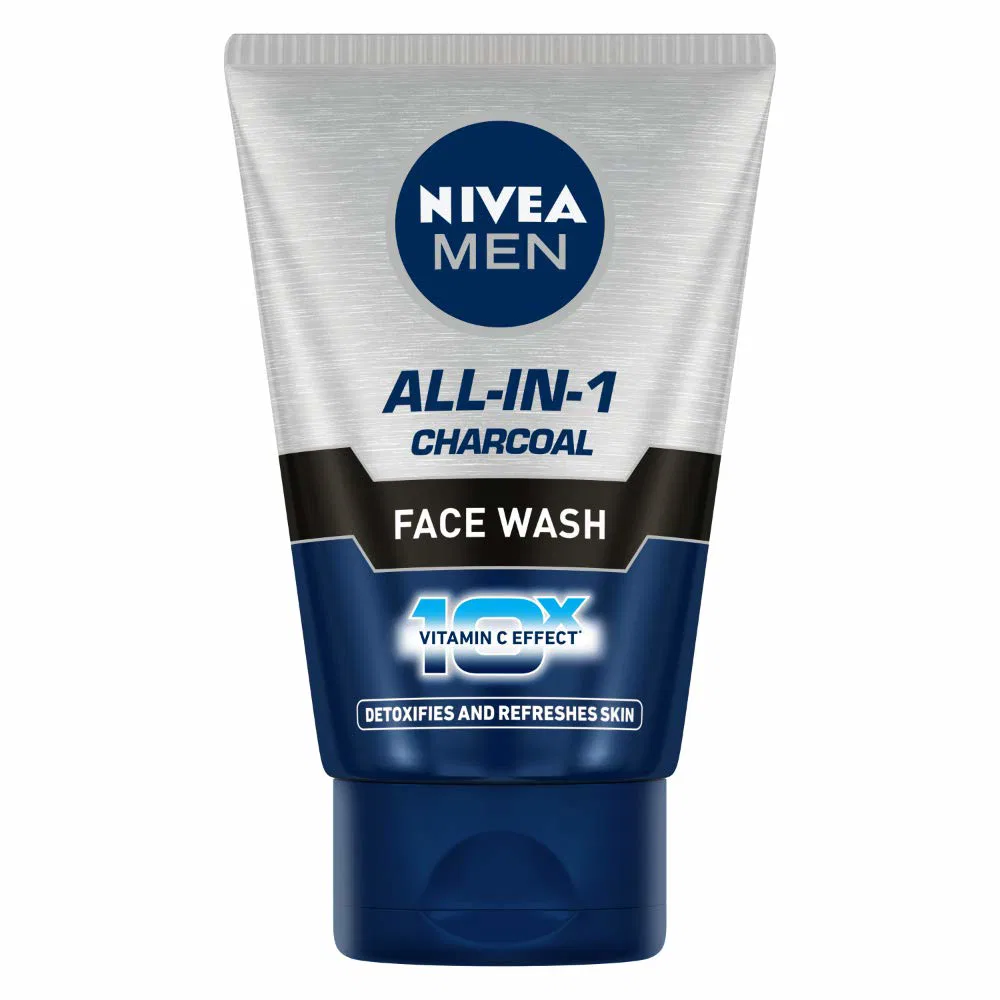 NIVEA Men Face Wash, All in 1 Charcoal