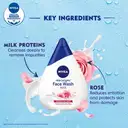 NIVEA Face Wash, Milk Delights Caring Rose (Sensitive Skin) – image 3