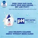 NIVEA Face Wash, Milk Delights Caring Rose (Sensitive Skin) – image 6