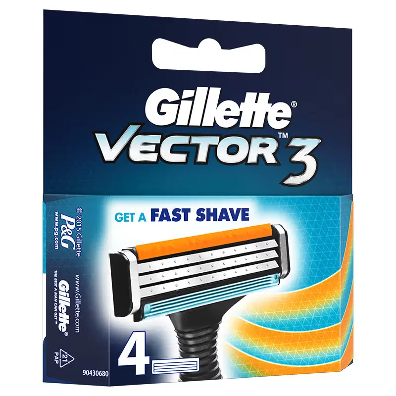 Gillette Vector 3 Manual Shaving Razor Blades for men 