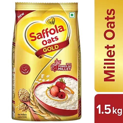 Saffola Oats Gold - Rolled Oats With Jowar Millet,