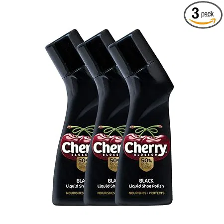 Cherry Blossom Liquid Wax Polish (Black)