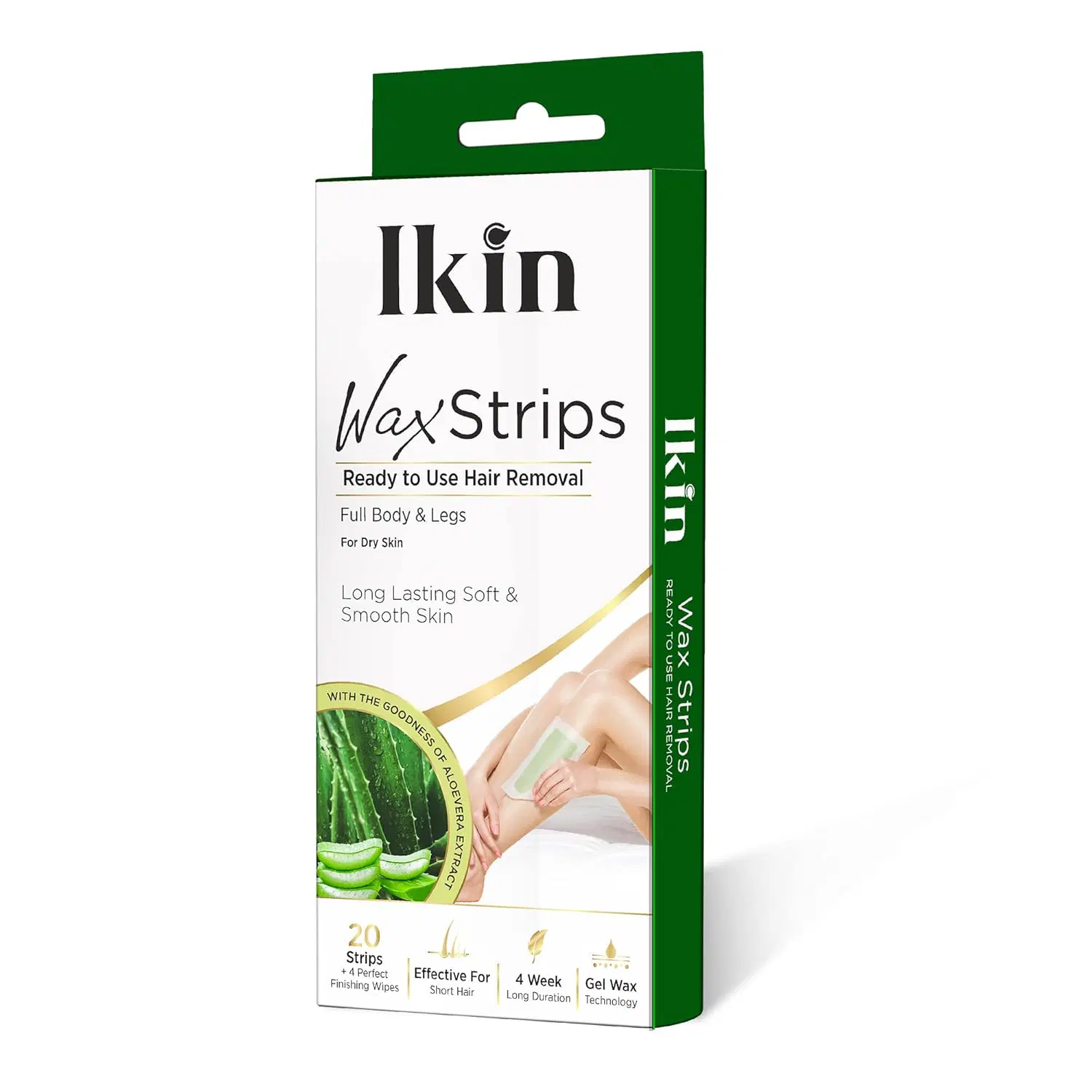 Ikin Instant Wax Strip with Aloe Vera For Dry Skin