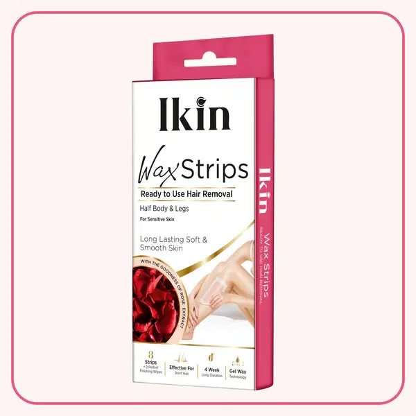 Ikin Wax Strip with goodness of rose extract for Sensitive Skin