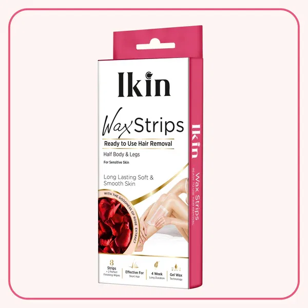 Ikin Wax Strip with goodness of rose extract for Sensitive Skin