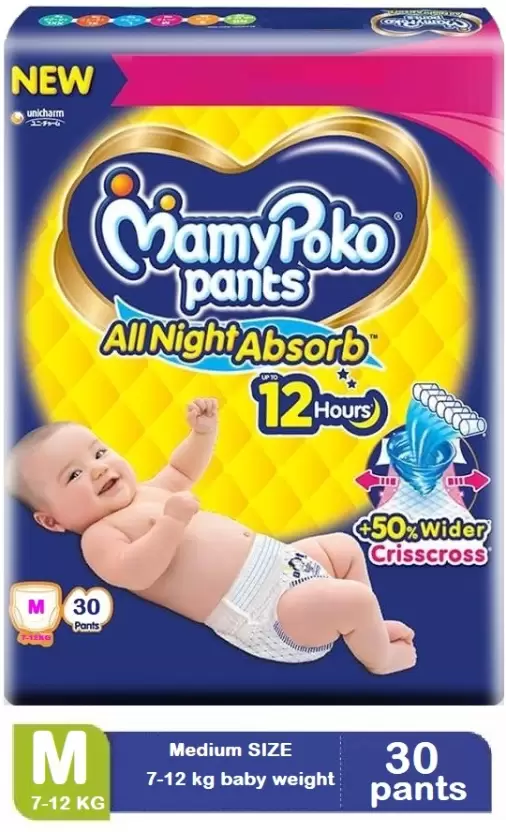MamyPoko All Night Absorb comfortable baby Diaper M 30