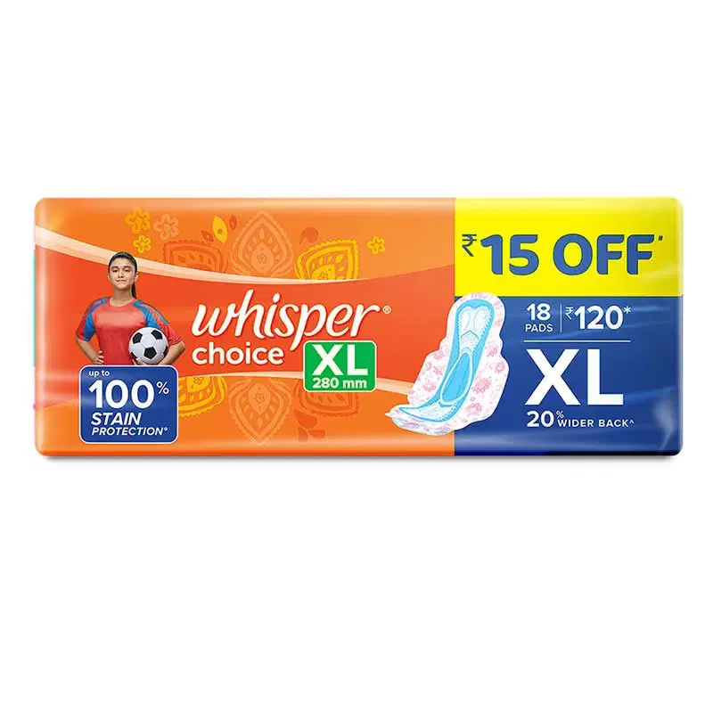 Whisper Choice XL Sanitary Pad 18 
