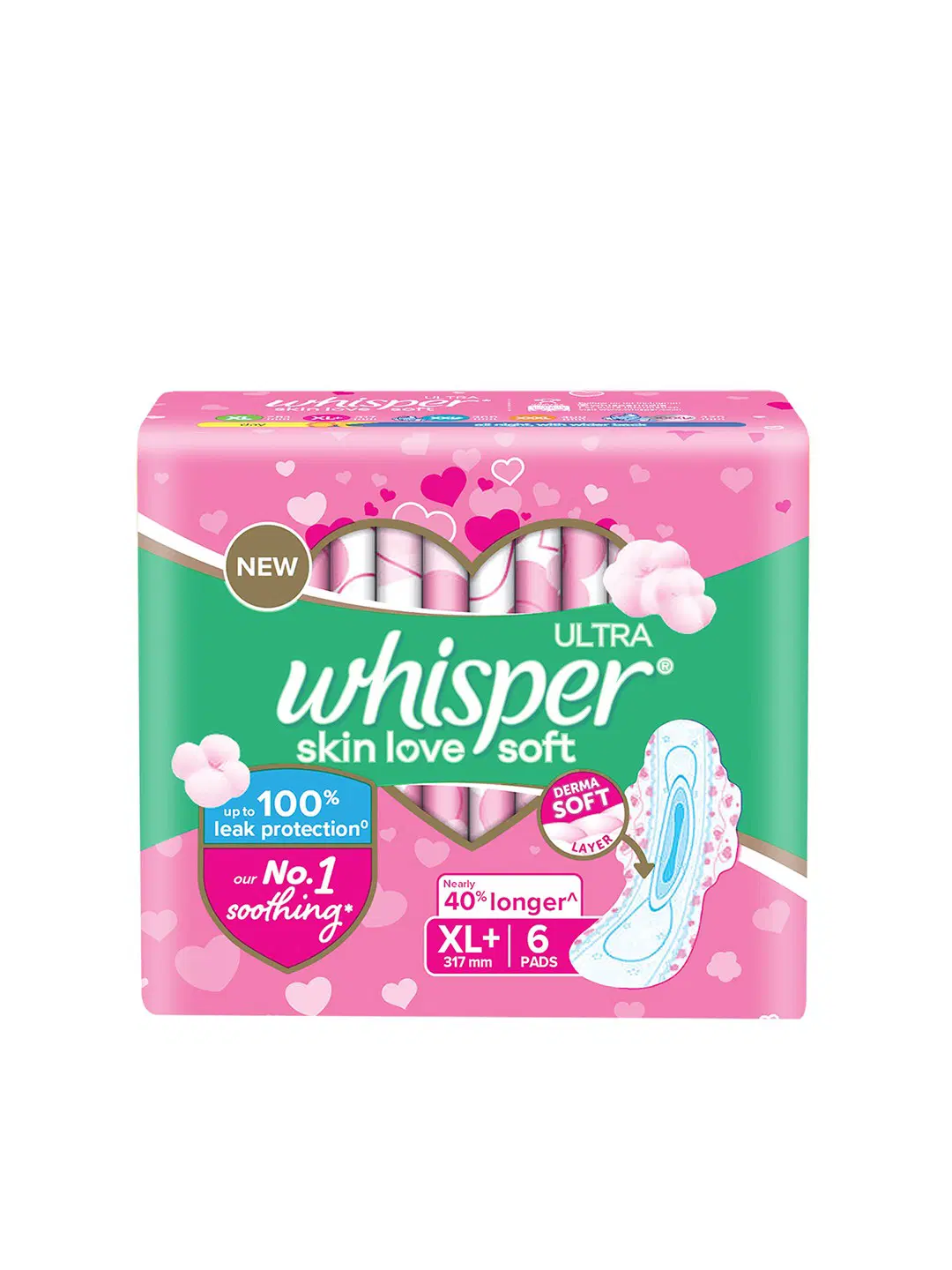 Whisper Ultra Skinlove Pads - 6 PADS XL