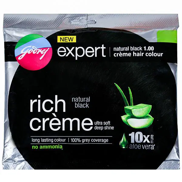 Godrej Expert Rich Creme Hair Colour Natural Black (20 g + 20 ml)
