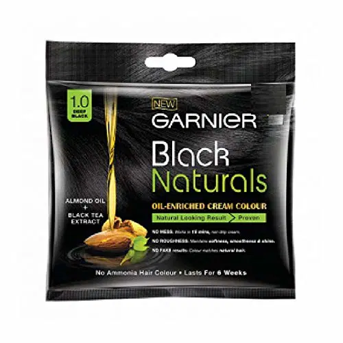 Garnier Black Naturals Hair Color, Shade-1 Deep Black 20ml+20g