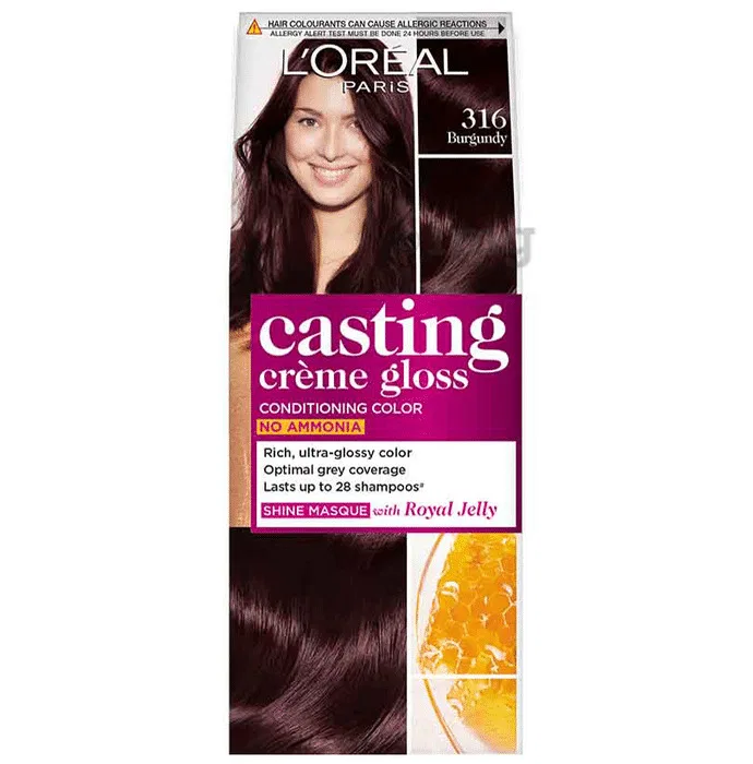 Loreal Paris Casting Creme Gloss Conditioning Color 316 Burgundy 21gm+24ml