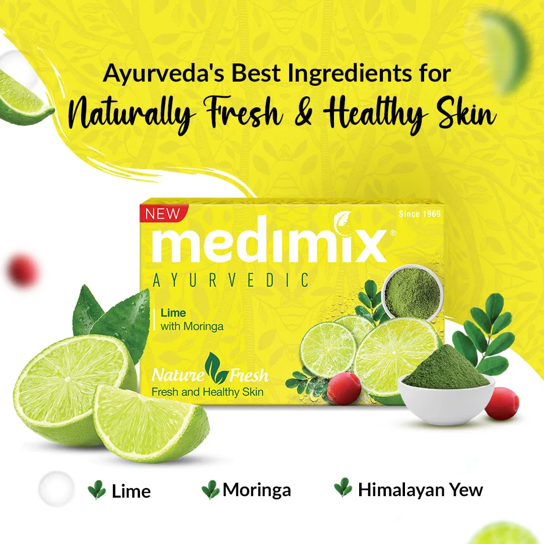 Medimix Ayurvedic Lime with Moringa Bathing Bar Soap 75 g